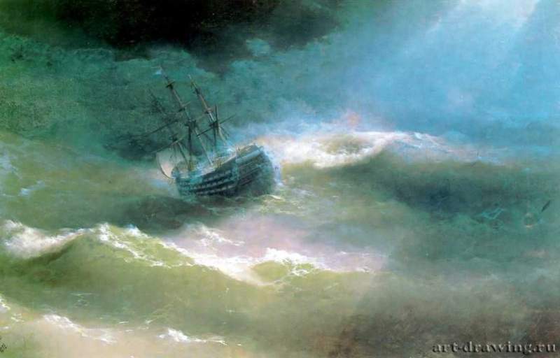 Корабль Мария во время шторма. 1892 - Ship Mary during a storm. 1892
224 х 354 смХолст, маслоРомантизм, реализмРоссияФеодосия. Феодосийская картинная галерея им. И. К. Айвазовского